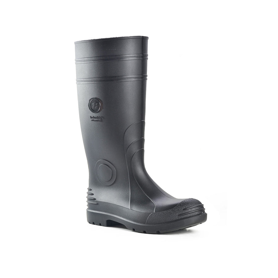 Bata Industrials Men's Jobmaster Knee Length Gumboots Black, UK Size 9, PVC, Fuel & Oil Resistant