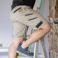 DEWALT Men's Khaki Bennington PROStretch Work Shorts Cotton/Spandex - Size 36