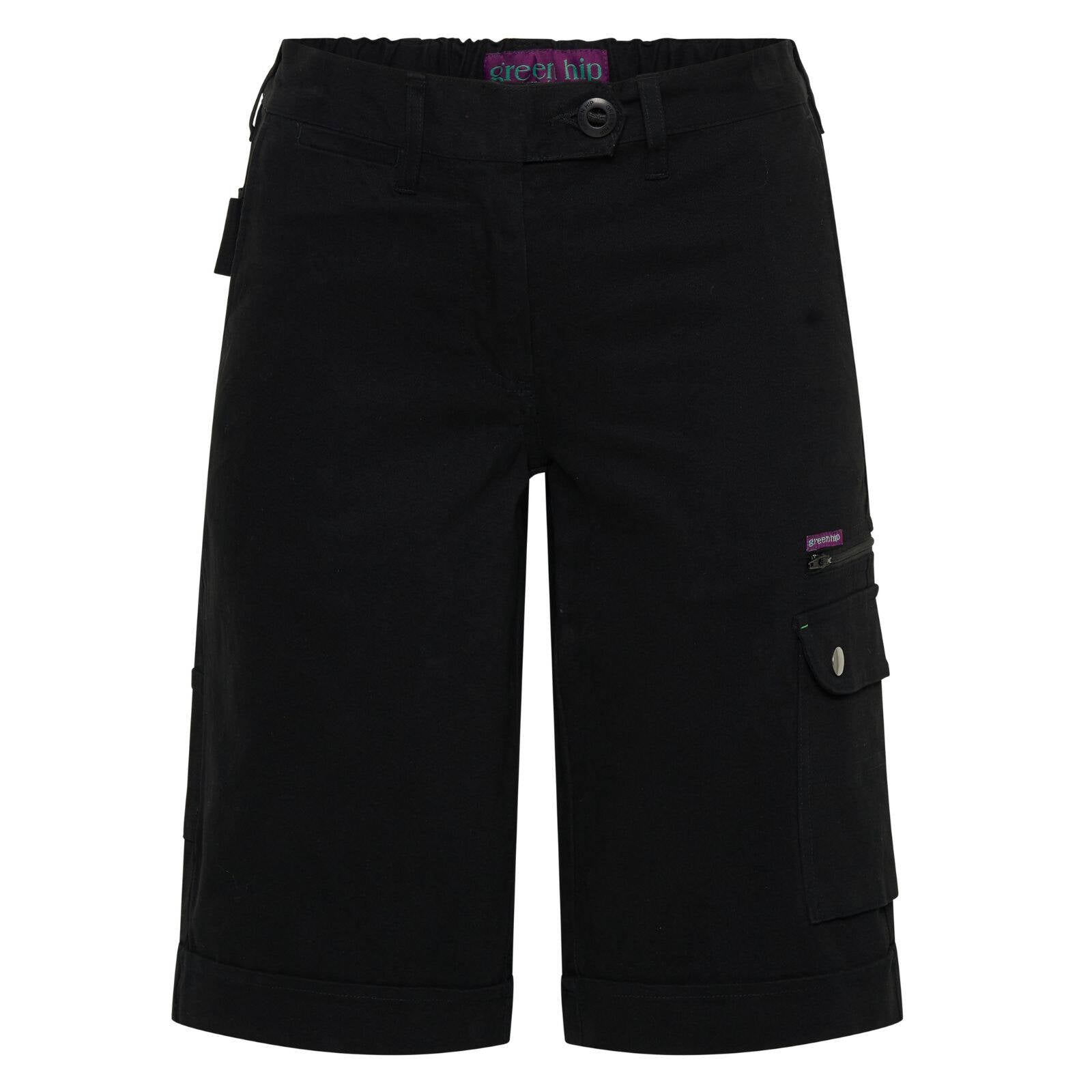 Green Hip Give Cargo Women's Shorts Navy Blue Size 24 Cotton Stretch UPF 50+ Mid-Rise