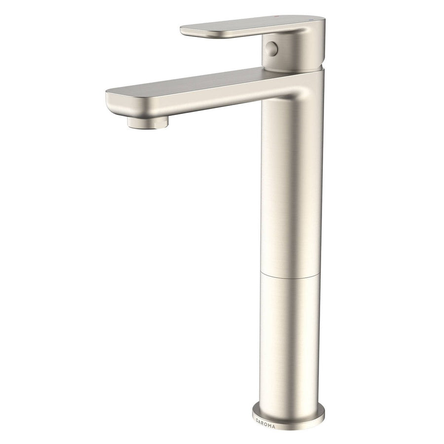 Caroma Luna Basin Mixer - Brushed Nickel - 40mm x 272mm x 215mm - Lead-Free Brass - SuperSaverAU - view 1