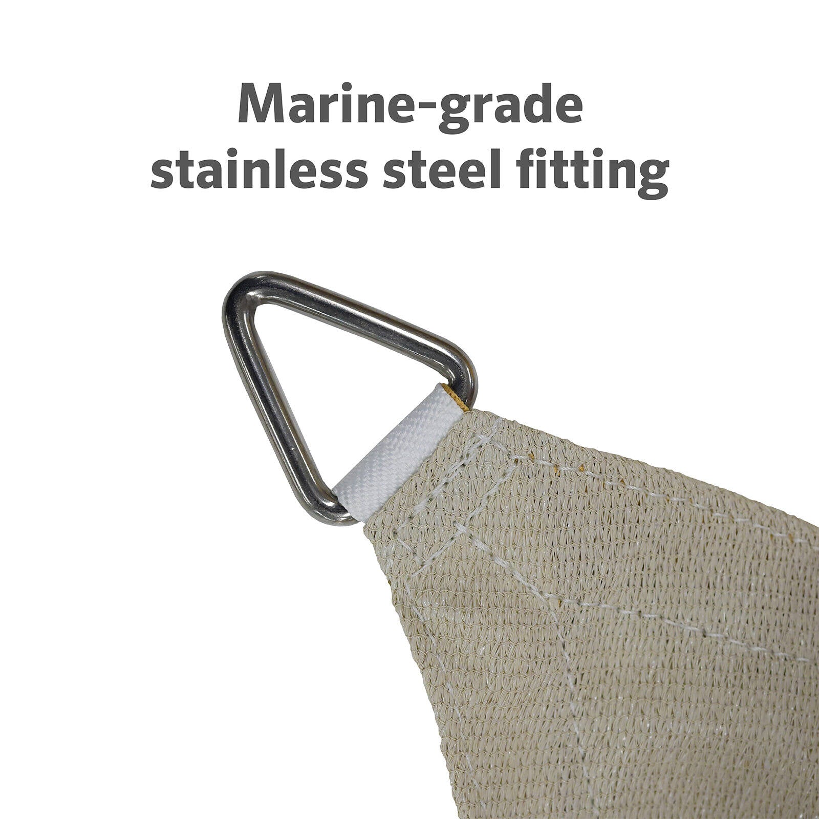 Coolaroo Shell 5 x 3m Rectangle Commercial Grade Shade Sail, HDPE, Up to 95% UV Block