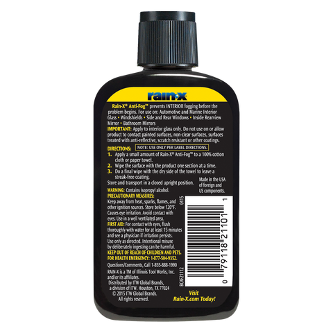 Rain x Anti Fog Interior Glass 103ml - Reduces Fog Buildup - Clear - SuperSaverAU - view 2