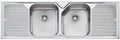 Oliveri Nu-Petite Double Bowl Topmount Sink - Double Drainer - No Tap Hole - NP653