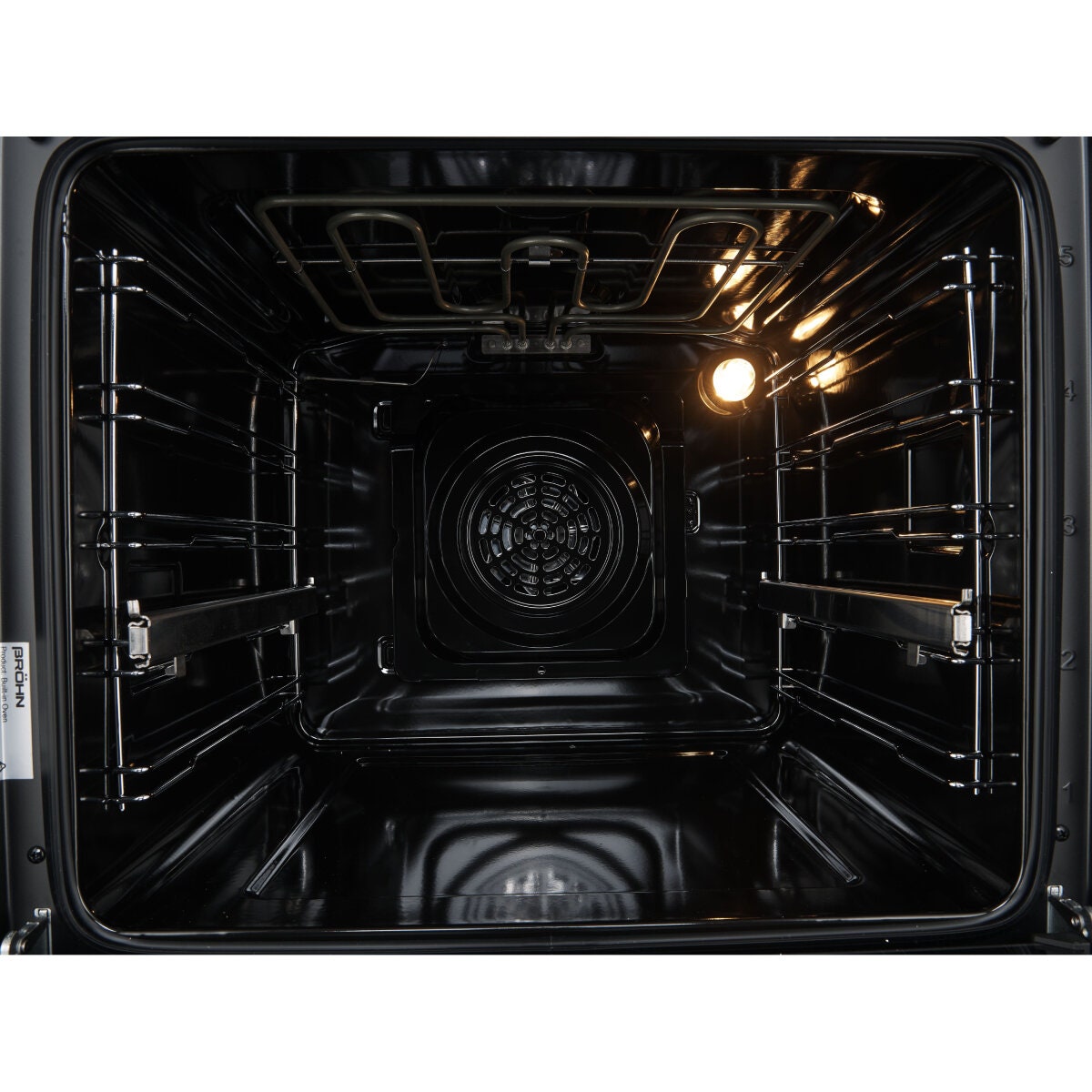 Brohn 60cm Electric Multifunction Oven - 80L, 10 Functions, Inbuilt AirFry, Stainless Steel - BRO6001SS