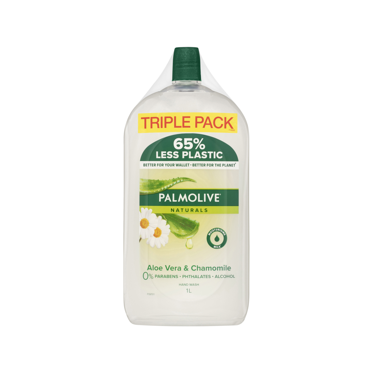 Palmolive Aloe Vera Chamomile Hand Wash 1L 3-Pack - pH Balanced, Moisturising - SuperSaverAU - view 2