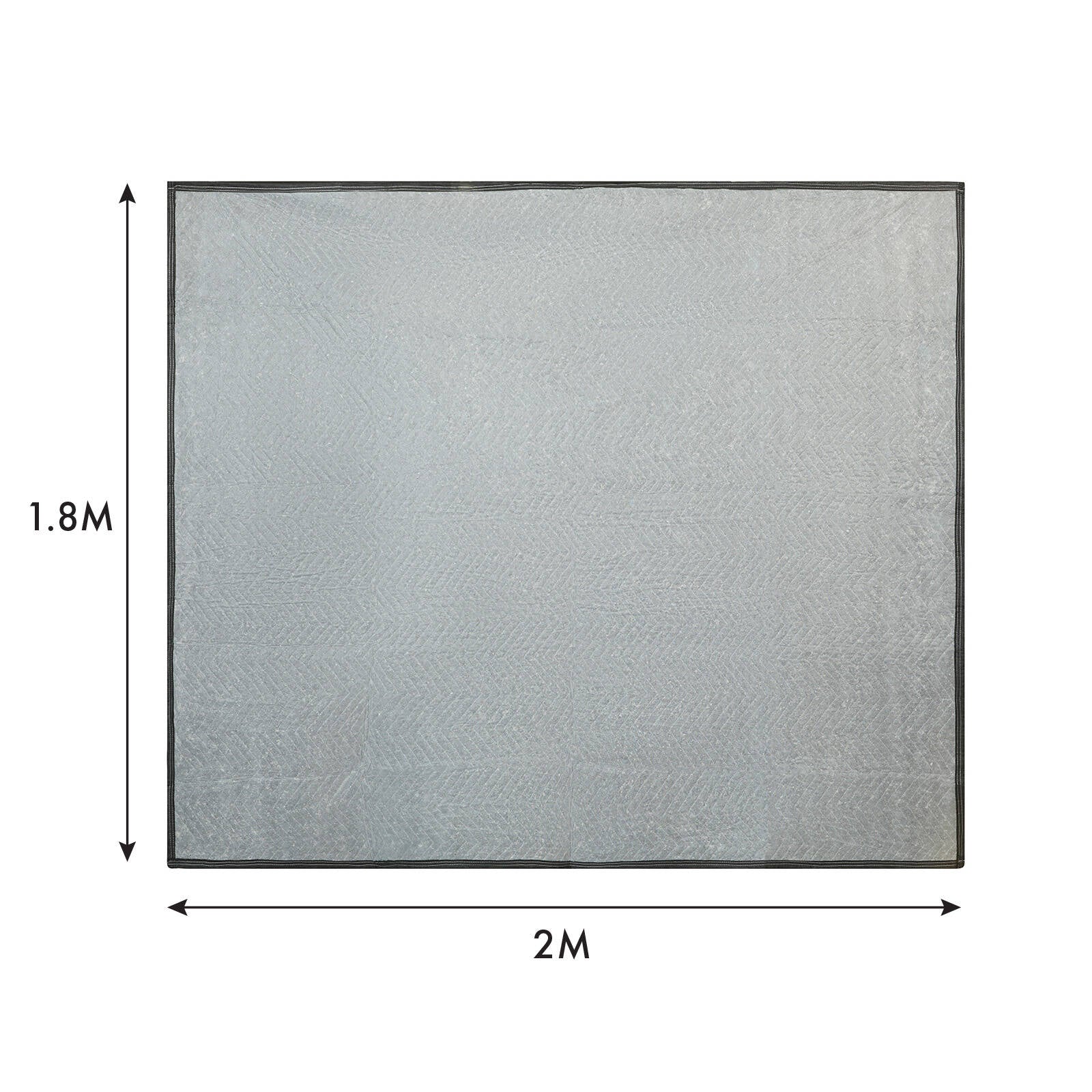 Wrap & Move Quilted Moving Blanket - 1.8 x 2m Grey Non-Woven Polyester Furniture Protector
