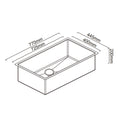 Abey Piazza large single bowl sink - Eureka Gold stainless steel - 10mm bowl radius - CR720G