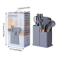 19 Piece Silicone Kitchenware Set with Storage Barrel - Grey - view 5