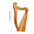 19 String Lyre Harp Acoustic Wooden Harp for Beginners, Home Music Practice - view 3