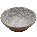 Mikasa Enameled Mango Wood Serving Bowl Grey - SuperSaverAU - view 1