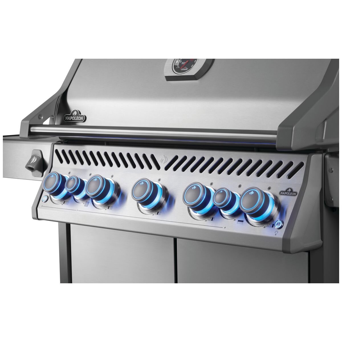 Napoleon Rogue Pro-S 625 5 Burner LPG Freestanding BBQ - Silver - Side Burner - RPS625RSIBPSS-2-AU