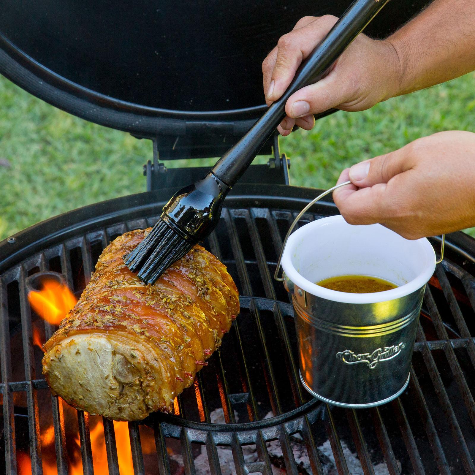 Char-Griller Silver Basting Bucket and Brush Set