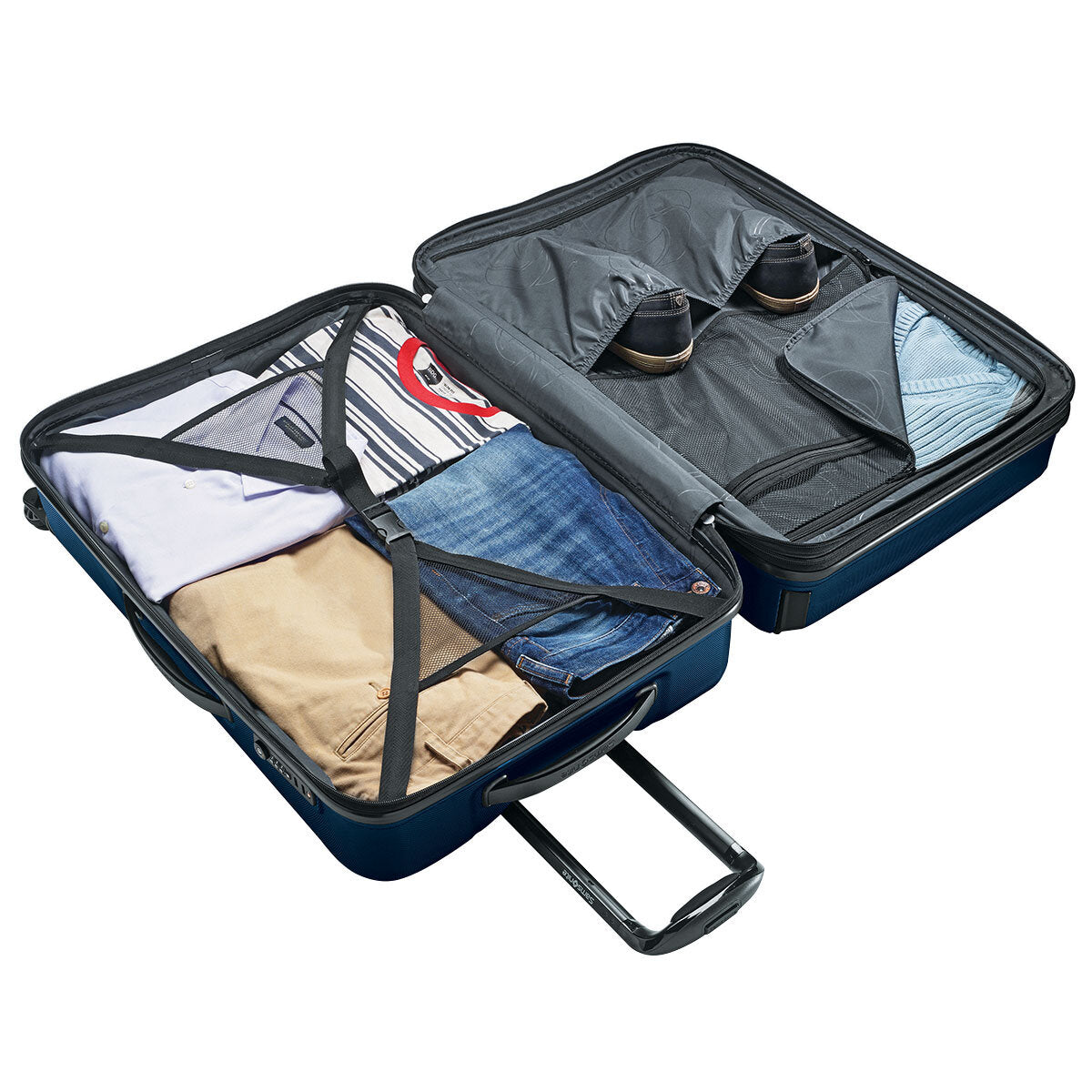 Samsonite Luggage Blue 500x738x330mm, Lightweight Aluminum Handle, Dual Sided - SuperSaverAU - view 4