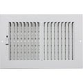 Accord 10 x 30cm White Powder Coated Metal Wall Vent with Adjustable Damper