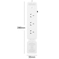 Arlec 4 Outlet Powerboard with Detachable 10W Wireless Charger, 240V, Overload Protection PB4MWC