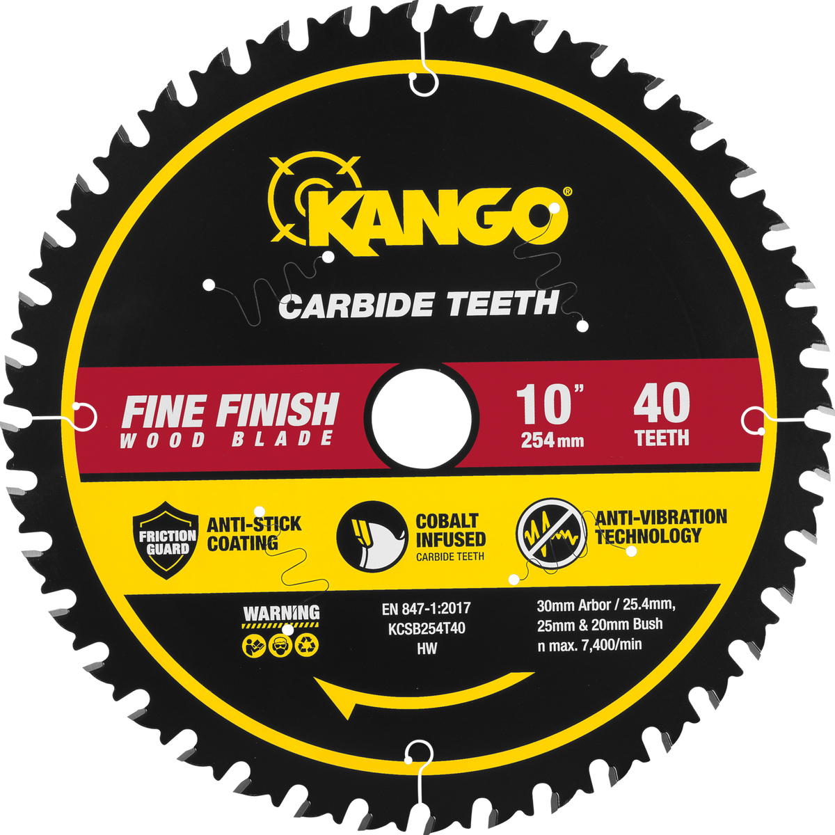 Kango 254mm 40T Wood Mitre Saw Blade - Cobalt-Infused Carbide Teeth - SuperSaverAU - view 1
