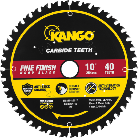 Kango 254mm 40T Wood Mitre Saw Blade - Cobalt-Infused Carbide Teeth - SuperSaverAU - view 1