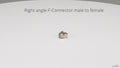 Antsig Right Angle F Connector Adaptor - Nickel Plated Brass - Digital Use - SuperSaverAU - view 2