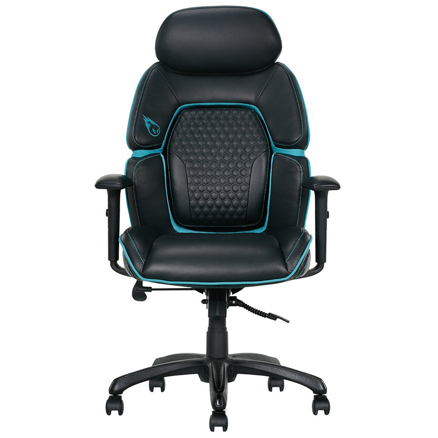 DPS Gaming Chair With Adjustable Headrest Black - SuperSaverAU - view 1