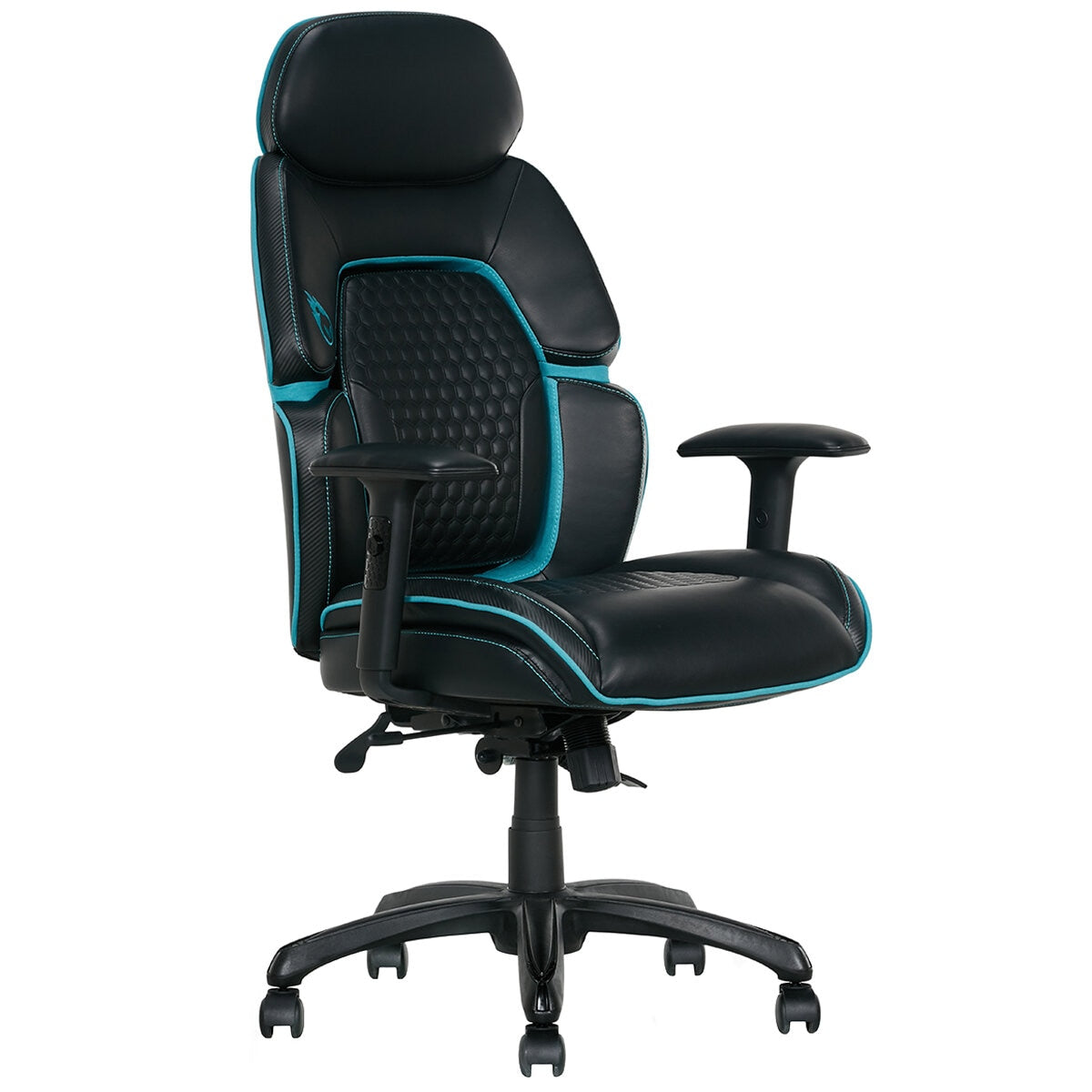 DPS Gaming Chair With Adjustable Headrest Black - SuperSaverAU - view 2