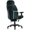DPS Gaming Chair With Adjustable Headrest Black - SuperSaverAU - view 4