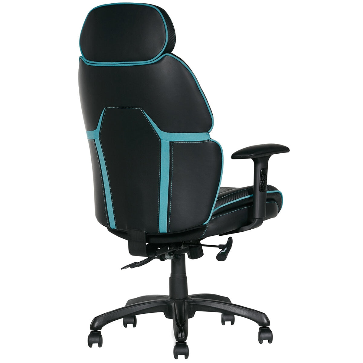 DPS Gaming Chair With Adjustable Headrest Black - SuperSaverAU - view 4