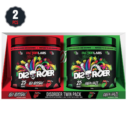 Faction Labs Disorder Pre-Workout Red Russian And Green Haze 2 x 200g