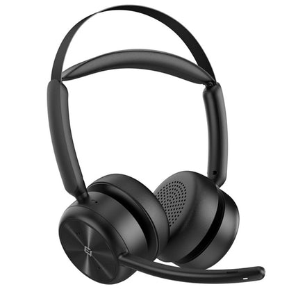 EMEET GeniusCall Wireless On-Ear Headset with Charging Base Black HS80