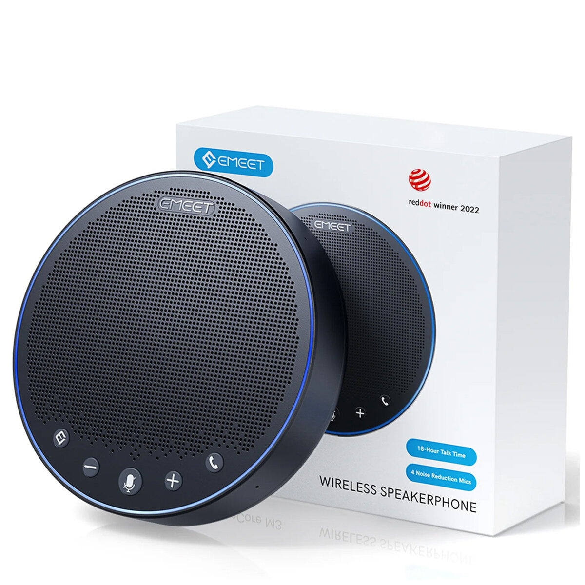 EMEET OfficeCore Speakerphone Black, 360° Voice Pickup, 20-Hour Playtime, Bluetooth 5.0 - SuperSaverAU - view 5