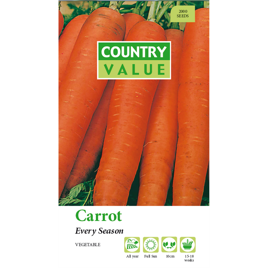 Country Value Every Season Carrot Vegetable Seeds 160 Pack