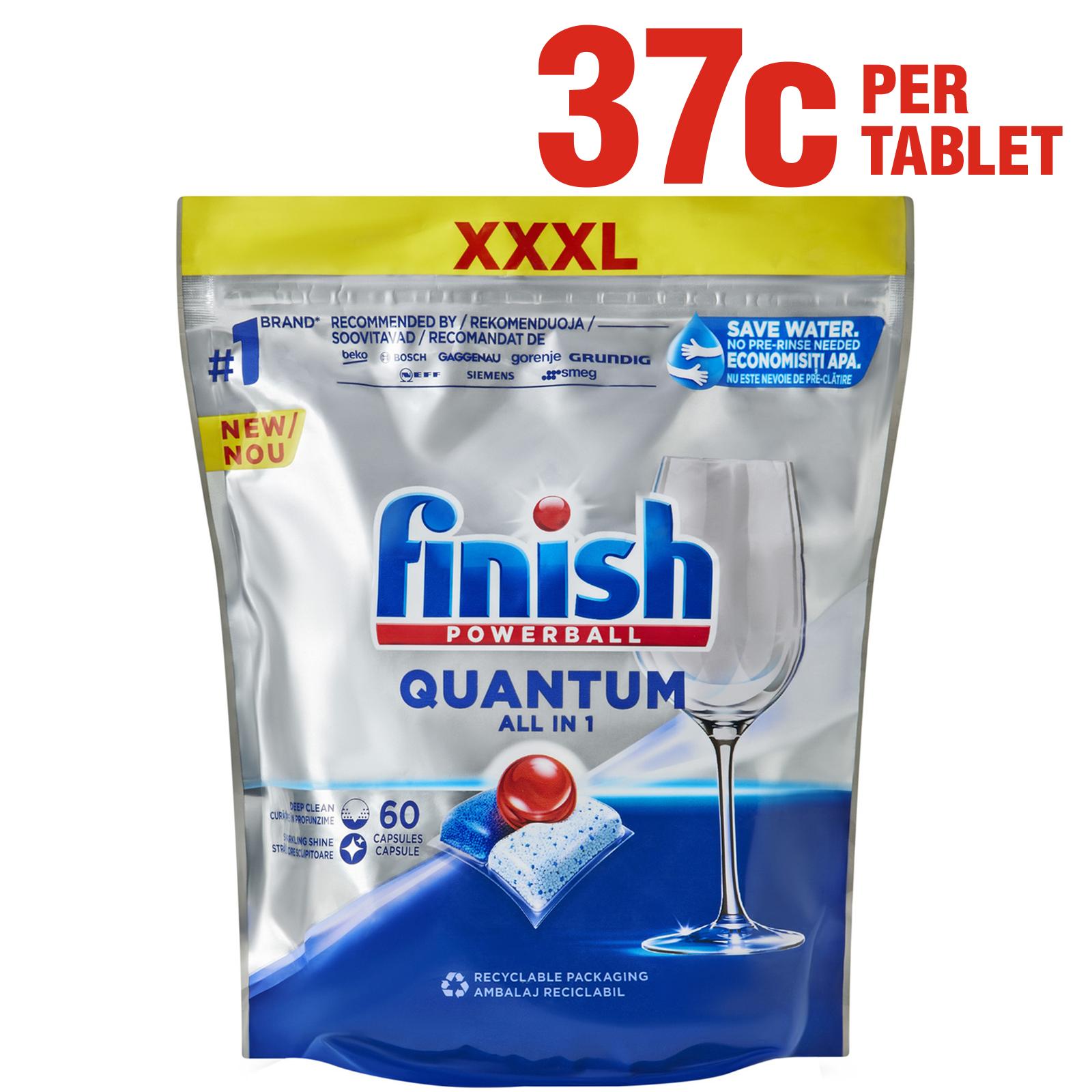 Finish Quantum 60 Pack Regular All-In-One Dishwashing Tablets - SuperSaverAU - view 1