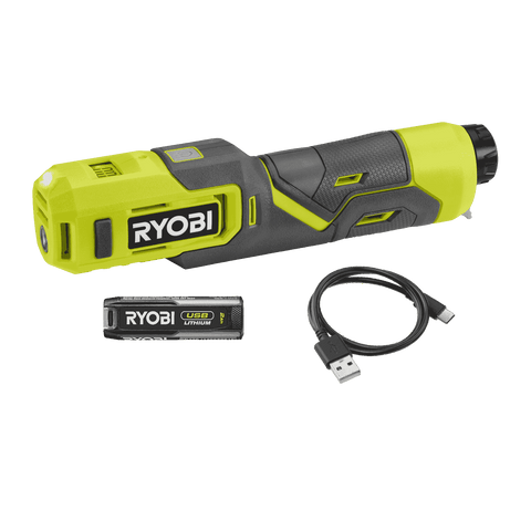 Ryobi USB Lithium High Pressure Inflator 2Ah Kit Portable 100psi RI4K