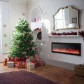 Napoleon Entice 60 Wall Hanging Electric Fireplace - Nearly Frameless Glass, Black - NEFL60CFH-1-AU