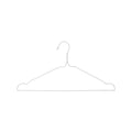 All Set White Coated Wire Clothes Hangers 10 Pack - 205mm x 31mm x 400mm - Slim Design - SuperSaverAU - view 3