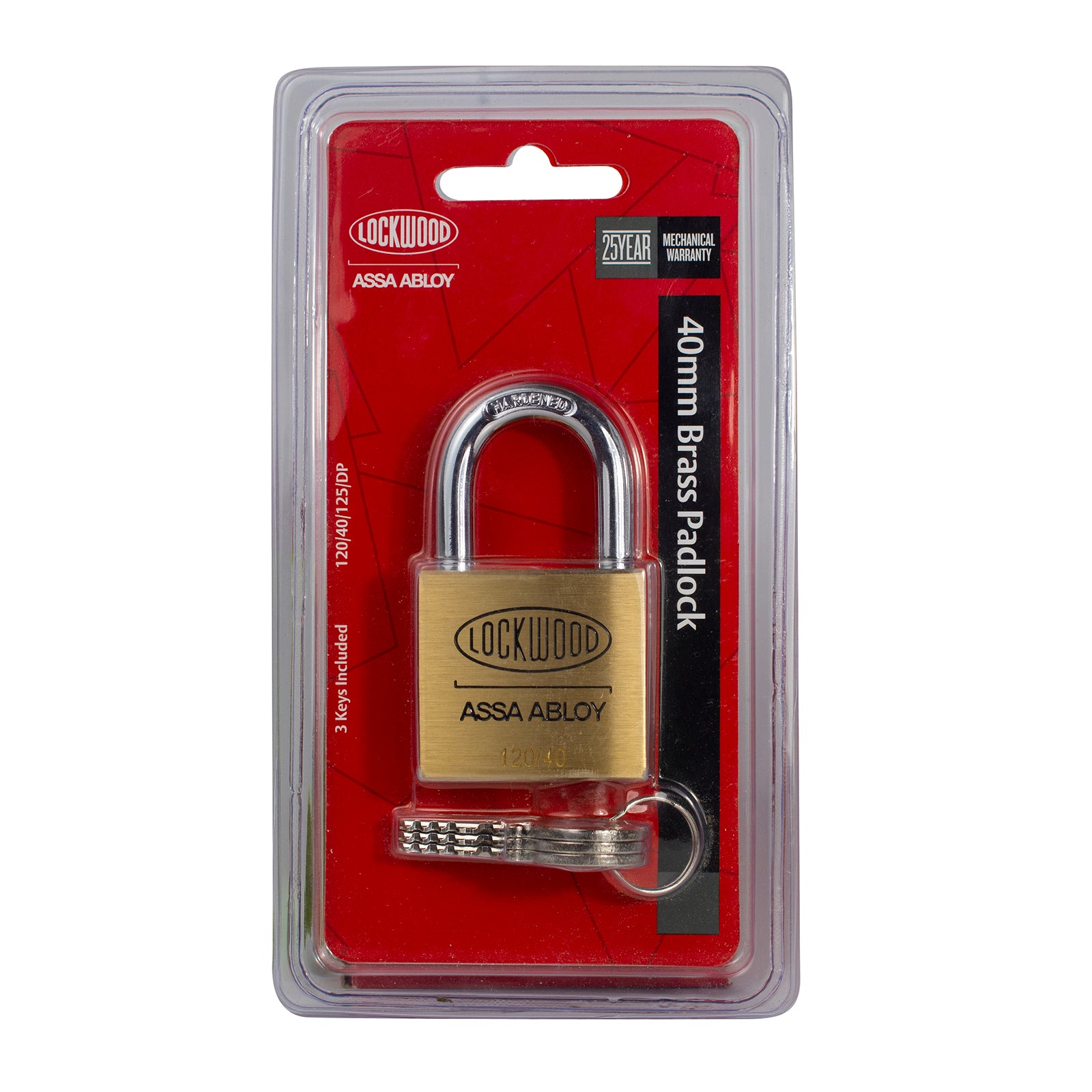 Lockwood 40mm General Purpose Solid Brass Padlock