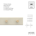 Mode 4 Timber Hooks Key Rack - 4 Hooks - Beige - 245mm x 40mm x 38mm - SuperSaverAU - view 4
