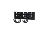 StorEase 540 x 100mm Black Wall Storage System Universal Fit Hook Panel
