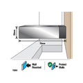 Adoored Door Stop - 20mm x 73mm - Metal - Satin Chrome Rubber Bumper - SuperSaverAU - view 3