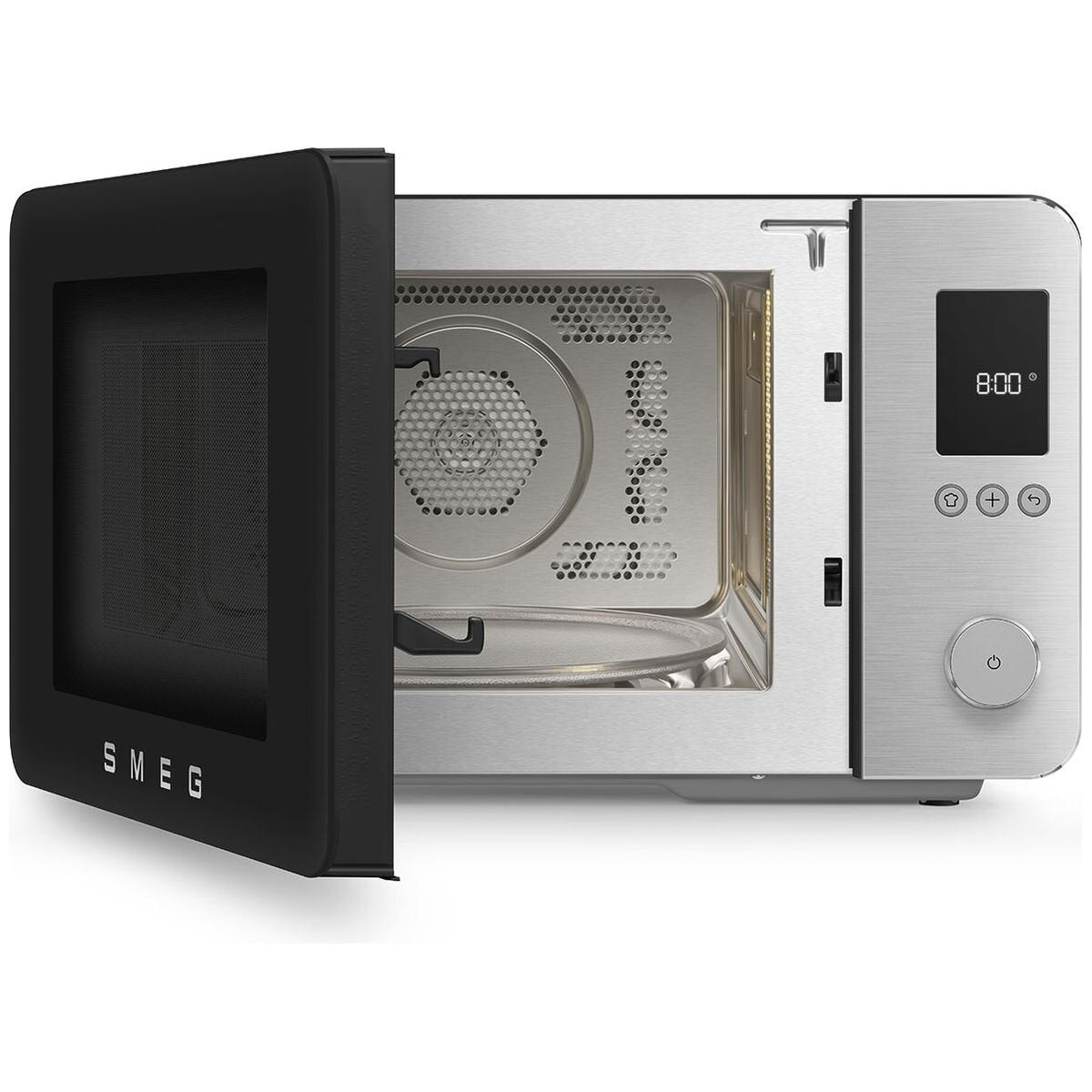 Smeg 27L Combi Microwave Oven 900W - Matte Black - Air Fry - 25 Auto Recipes - MOC02BLMAU