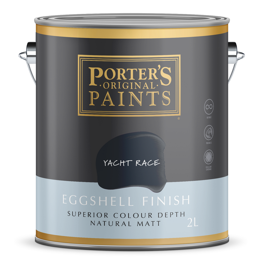 Porter S Yacht Race Eggshell Finish Paint - 2L - 162mm x 156mm x 141mm - SuperSaverAU - view 1