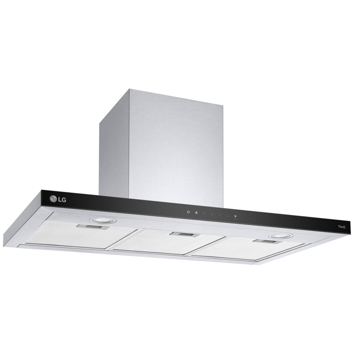 LG 90cm Series 7 canopy range hood - stainless steel, ThinQ app control, 830m³/h, 4 speeds - BWH907T3S