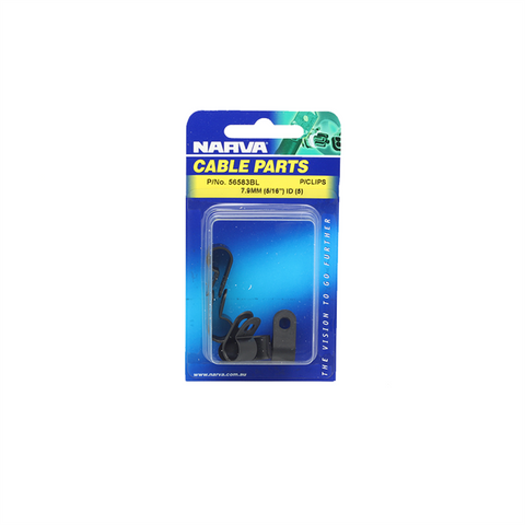 Narva Nylon Cable Clamps 7.9mm UV Weather Resistant Black 5 Pack - SuperSaverAU - view 1