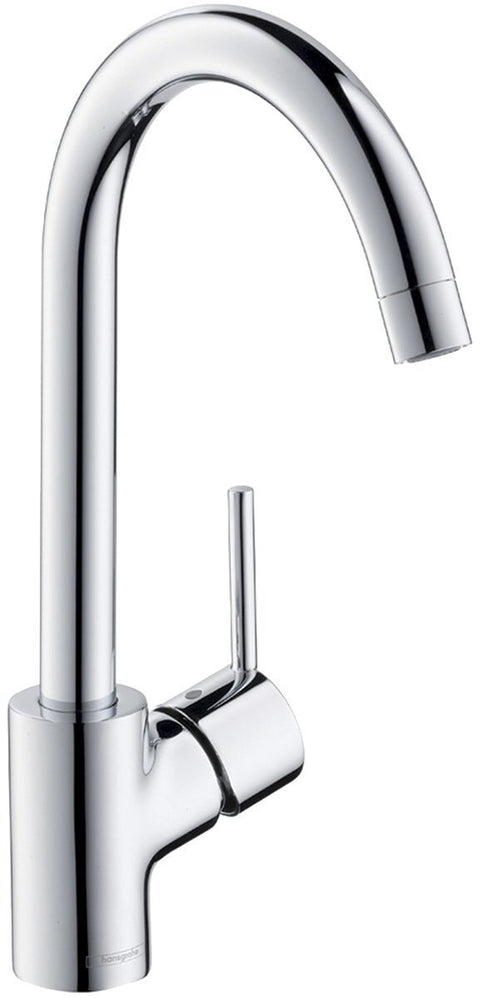 Hansgrohe Gooseneck Kitchen Mixer Tap - Chrome, M2 Ceramic Cartridge, 5 Star WELS - 14863003