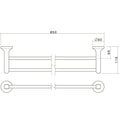 Caroma 800mm Sahara Double Towel Rail Chrome