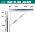 Carinya 400 x 350mm Zinc Plated Steel Twisted Stay Bracket 300kg
