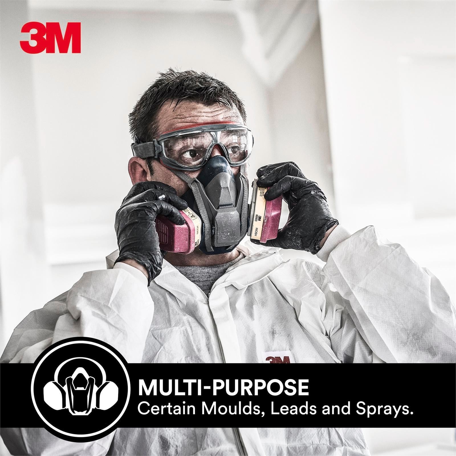 3M Grey Multi-Purpose Quick Latch Respirator Cool Flow Valve Silicon