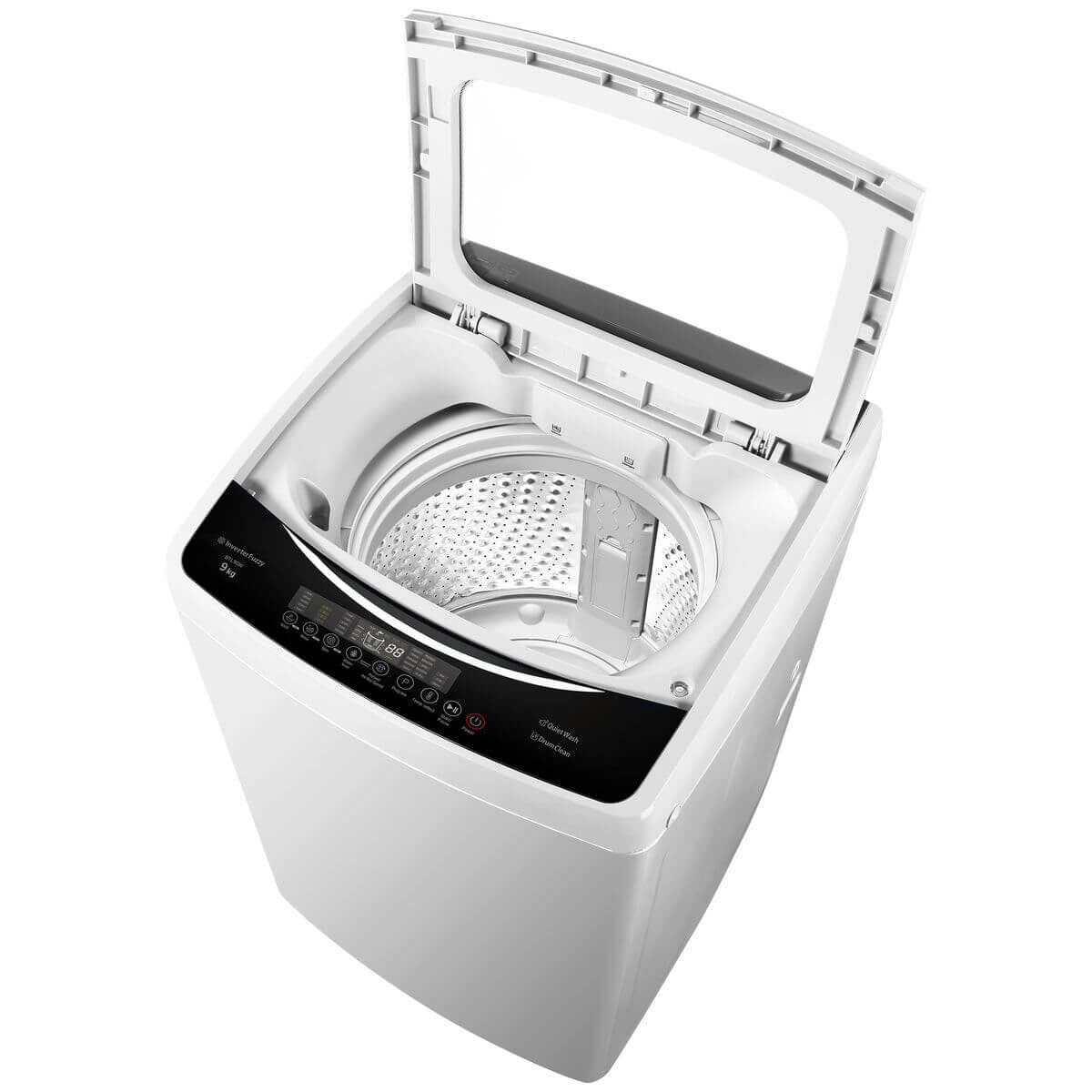 Beko 9kg Top Load Washing Machine - Soft Close Glass Lid, AirDry Program, Customisable Wash - BTL90W