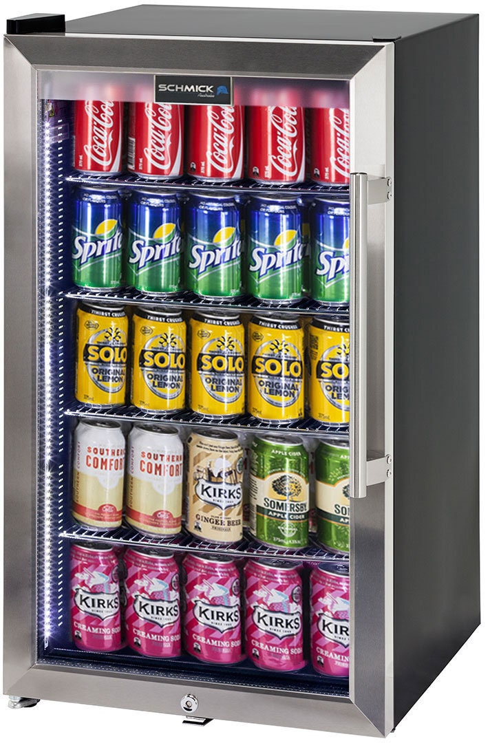 Schmick 98L Alfresco Beverage Centre - Stainless Steel, Left Hinged, Self-Closing Door - HUS-SC88L-SS