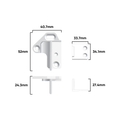 Rolltrak White Plastic Combination Floor & Architrave Door Guide
