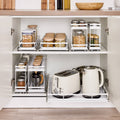 EzyStorage Förma 2-Tier Pull Out Drawer - 100 x 500mm - White - Smooth Sliding - SuperSaverAU - view 2